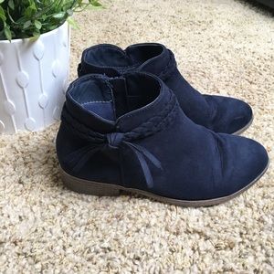 Girls Navy Blue Ankle Boots