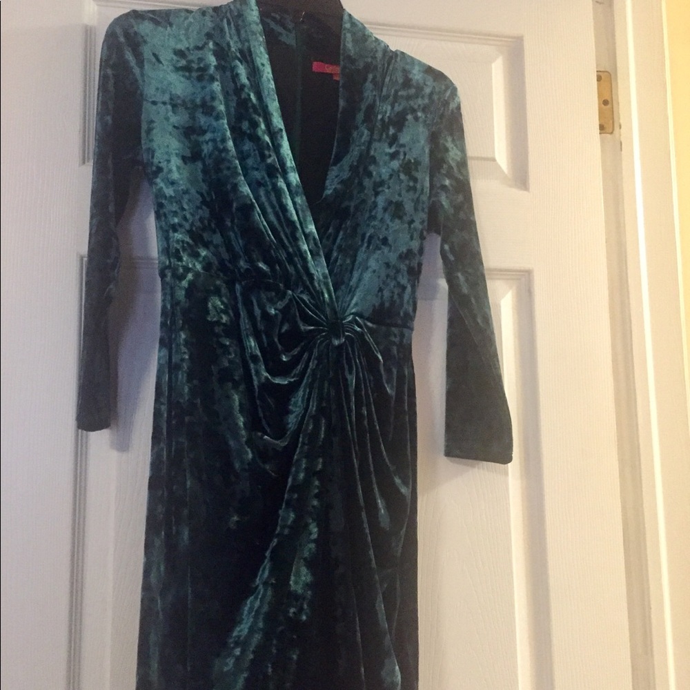 Catherine Malendrino Emerald Velvet Dress