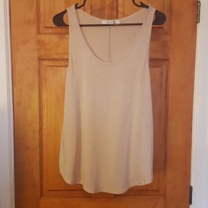 (ZOOM IN) Tank Top with Light Diagonal Rhinstones