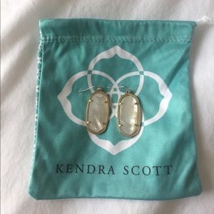 Kendra Scott white pearl Elle earrings