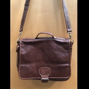 Leather messenger bag