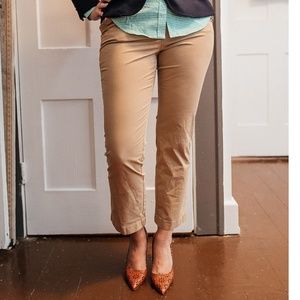 J.CREW Khaki Chinos with Ruffle Trim