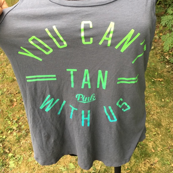PINK "You Can't Tan With Us" muscle tank - Picture 4 of 8