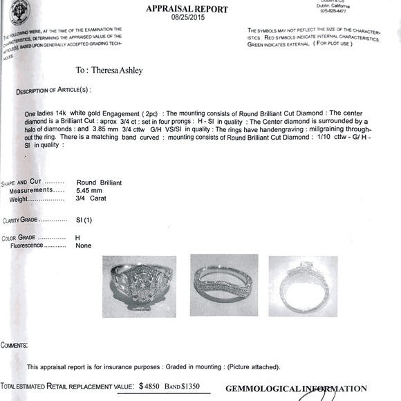 Vintage Style Wedding Ring Set - Picture 2 of 2