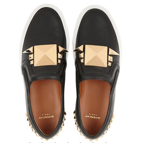 Givenchy Shoes - SOLDGivenchy Black Leather Studded SlipOn Sneakers
