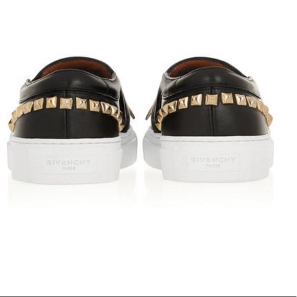 SOLDGivenchy Black Leather Studded SlipOn Sneakers - Picture 6 of 7