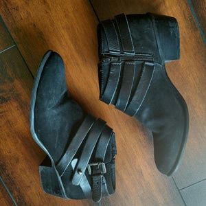 Steve Madden Black  Witchy Moto Buckle Ankle Boots
