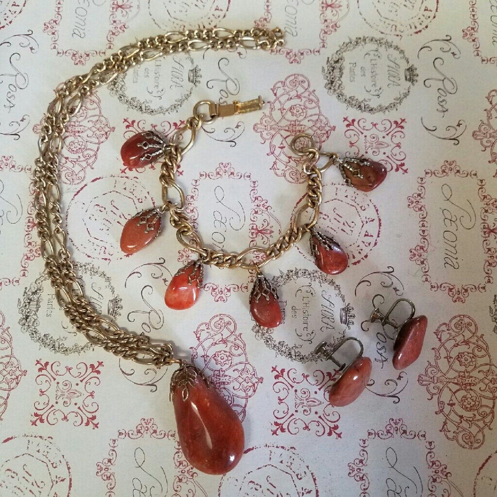 Vintage bracelet, necklace,  and earrings