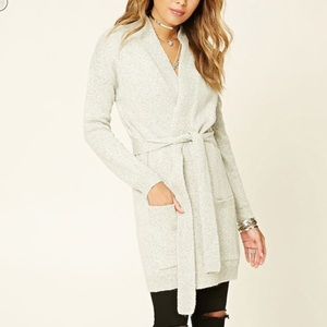Marked Knit Belted Cardigan