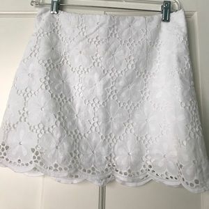 Lilly Pulitzer white lace skirt