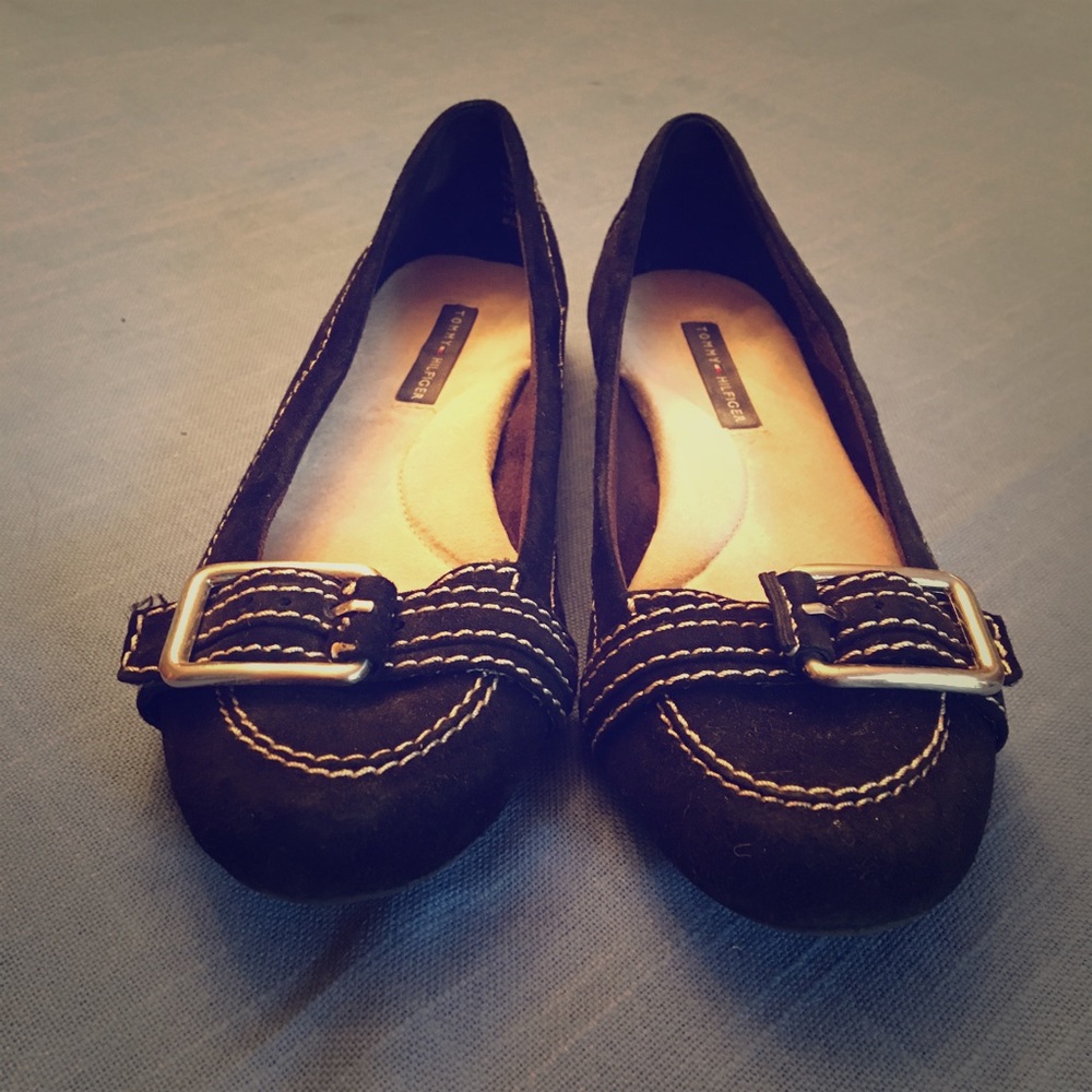 Tommy Hilfiger black flats