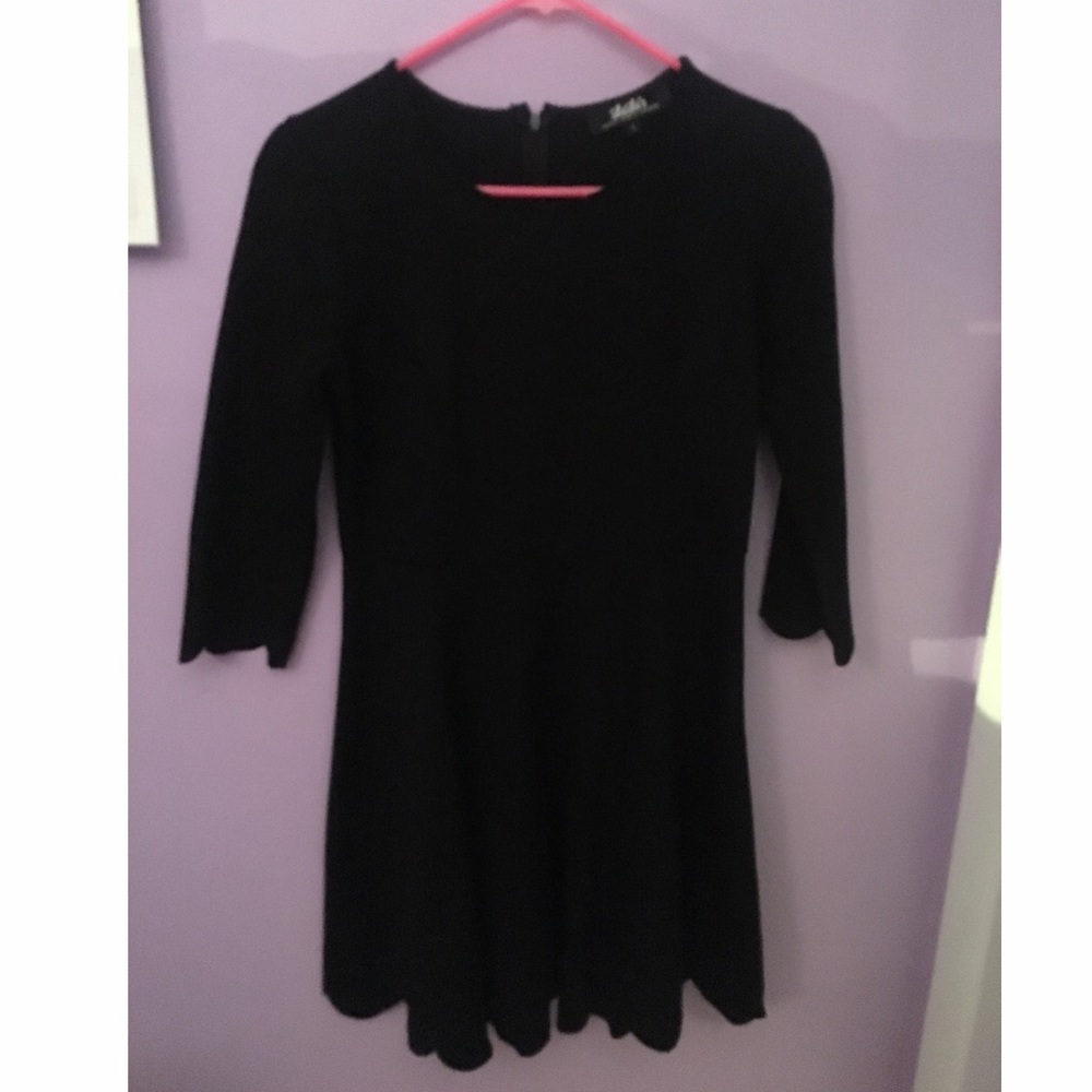 Black Scalloped Edge Lulu's Dress LBD