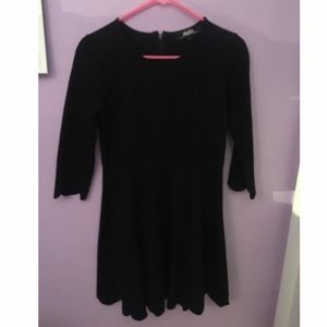 Black Scalloped Edge Lulu's Dress LBD