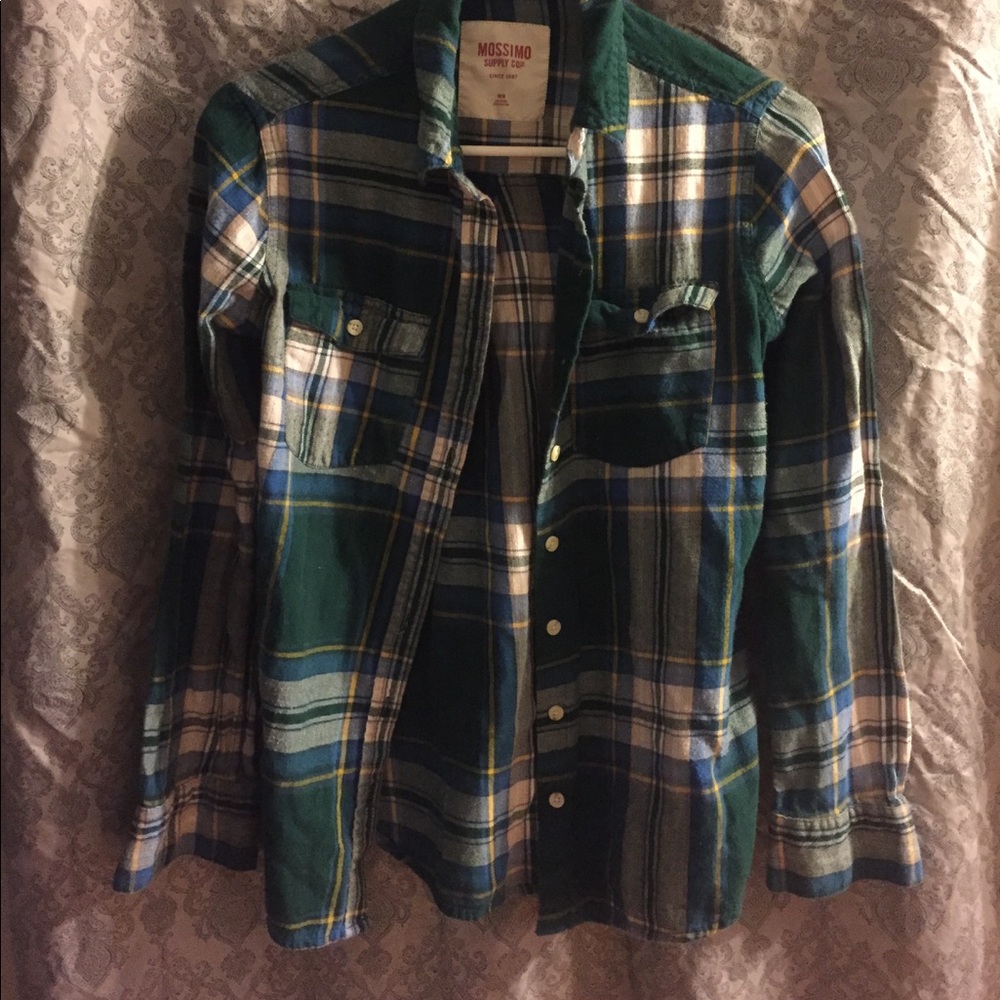 Green plaid flannel