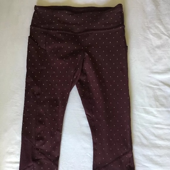 Lululemon pace rival crop Bordeaux drama size 4 - Picture 1 of 3