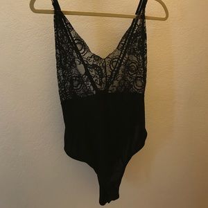 Boohoo Plus Lois Lace Plunge Bodysuit