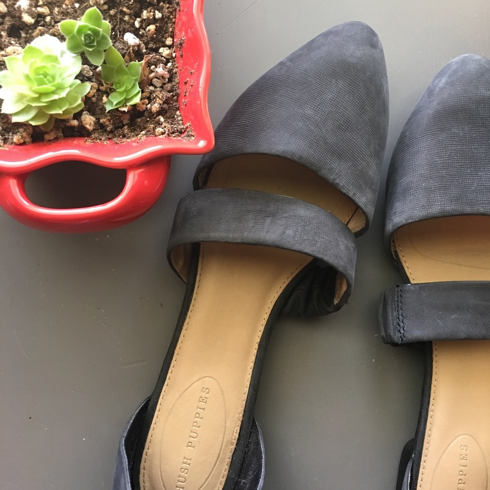 Hush Puppies Kendall Pointed Toe Leather Flats