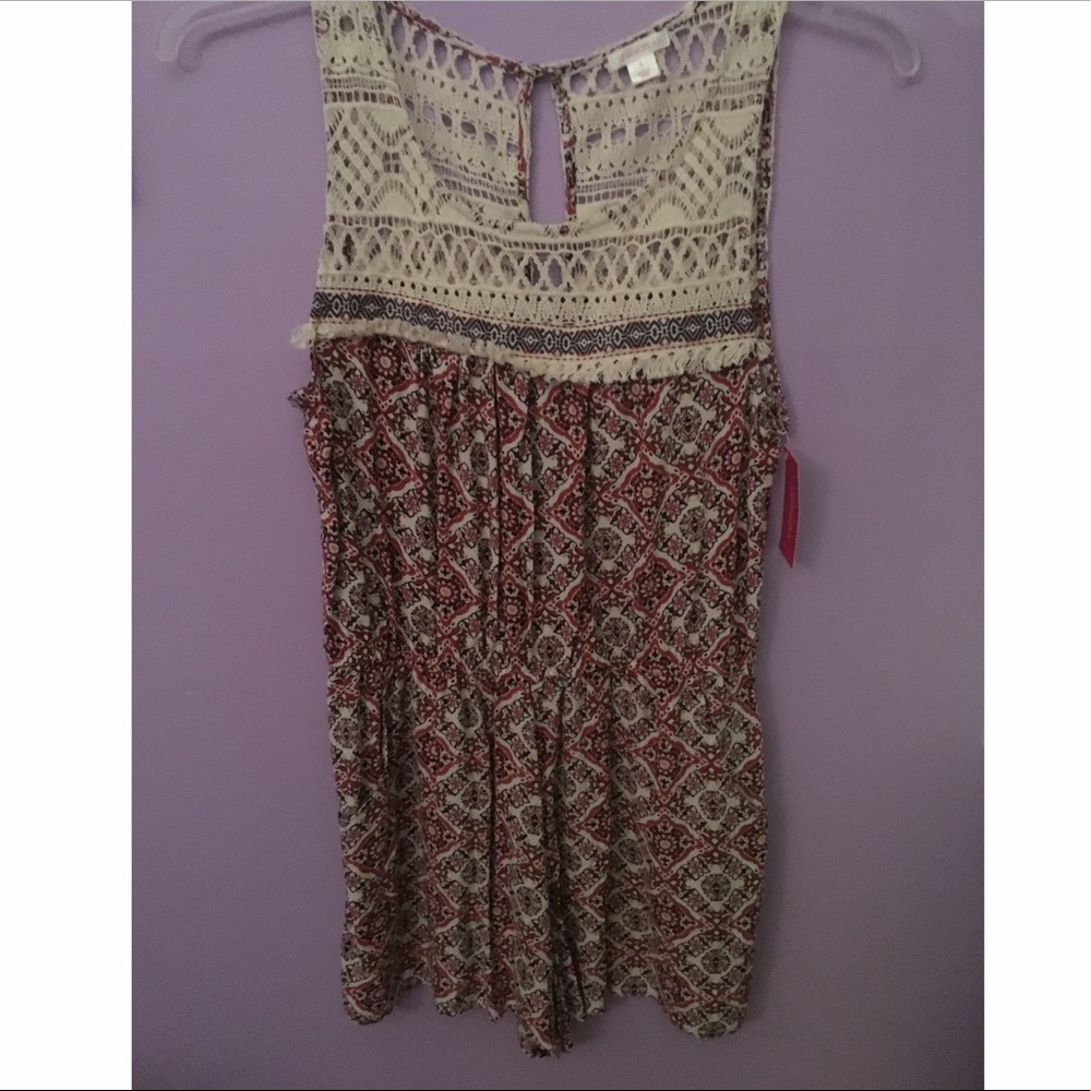 BRAND NEW Patterned Romper WITH POCKETS!!