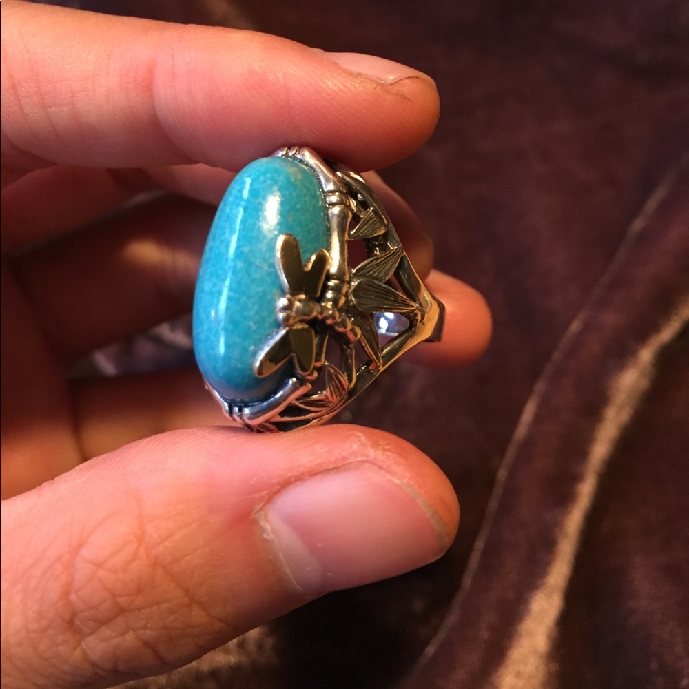 Sterling Silver Turquoise Dragonfly Ring