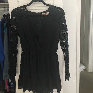Sexy Black Lace Romper