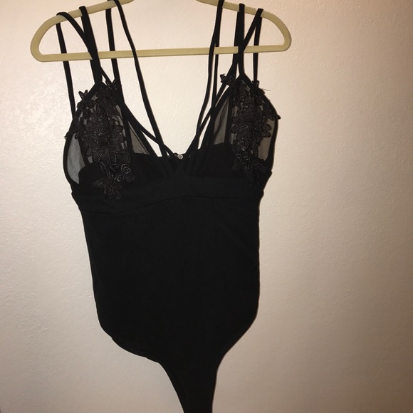 Boohoo Plus Other - Plus Jordanna Strappy Mesh Detail Bodysuit