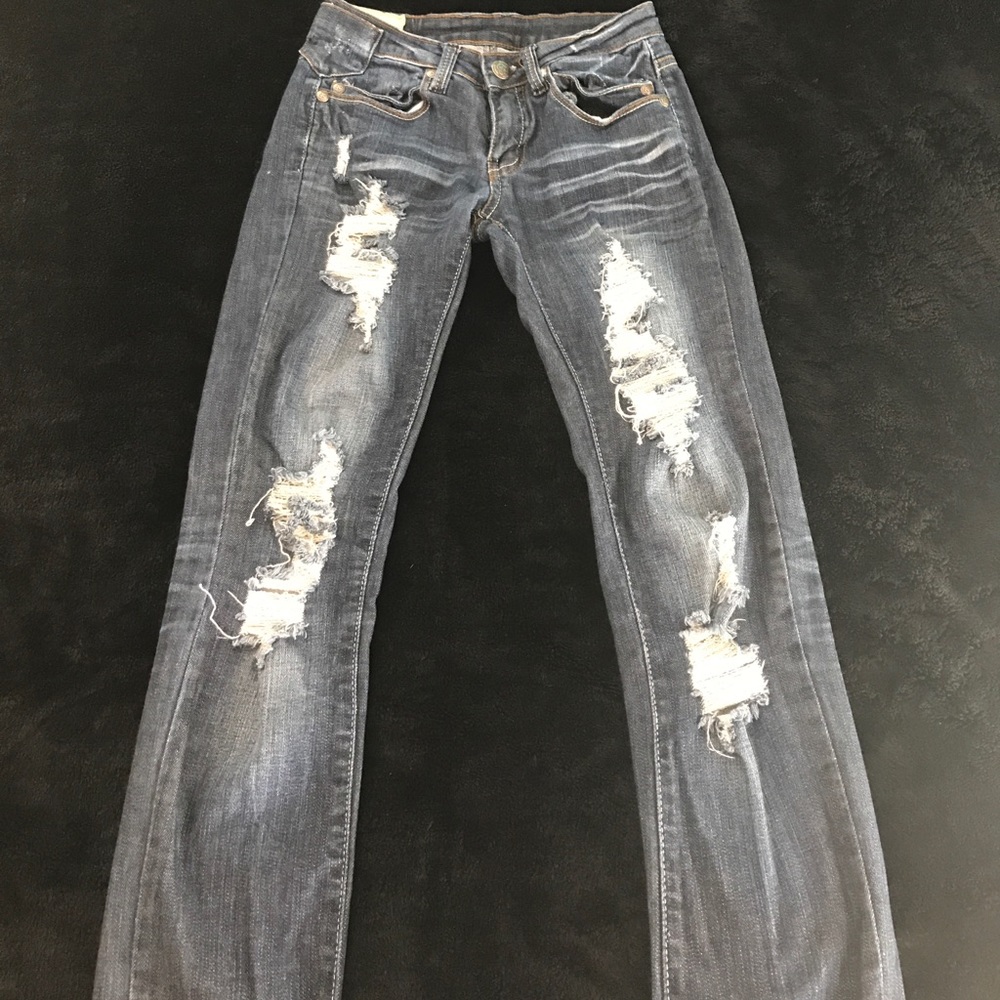 Dark Distressed Jeans