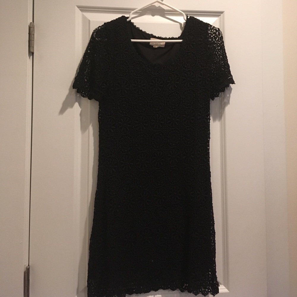 Forever 21 black crocheted dress