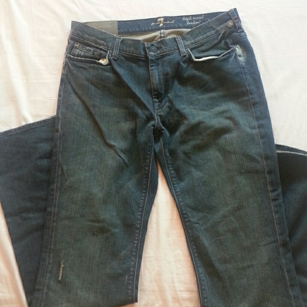7 for all mankind highwaisted boot cut jeans sz32