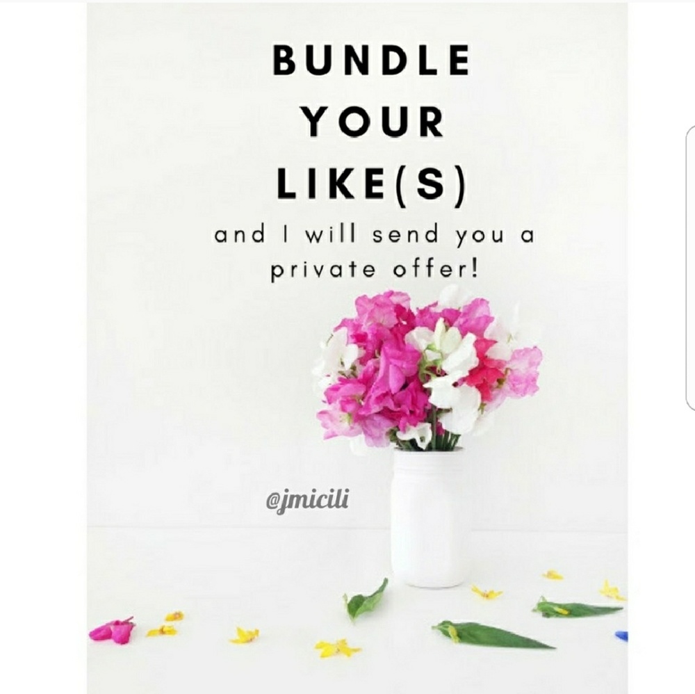 Bundle your like(s) for a private offer!! 🤞❤🌼