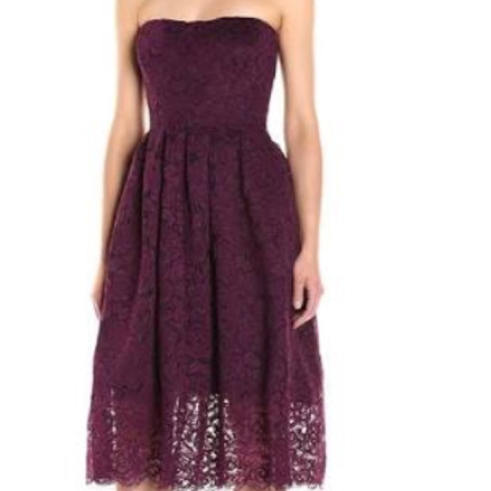 Vera Wang Plum Lace Dress
