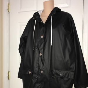Water resistant rain jacket