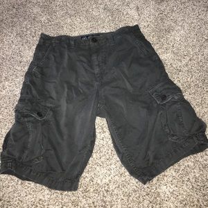 Gray American Eagle Cargo Shorts