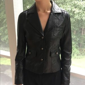 Black Leather Blazer by John Paul Richard