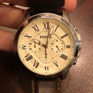 Fossil Grant Chronograph FS4735 Cream Watch