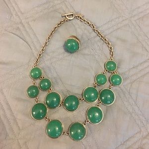 NWOT Ann Taylor necklace/cocktail ring set