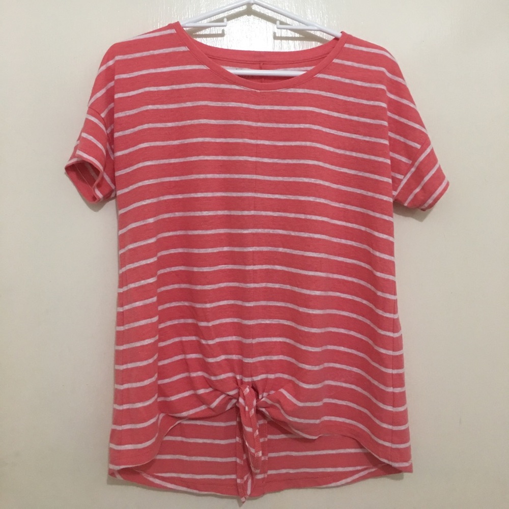 Talbots short sleeve tie front shirt