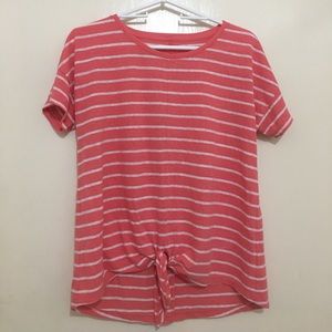 Talbots short sleeve tie front shirt