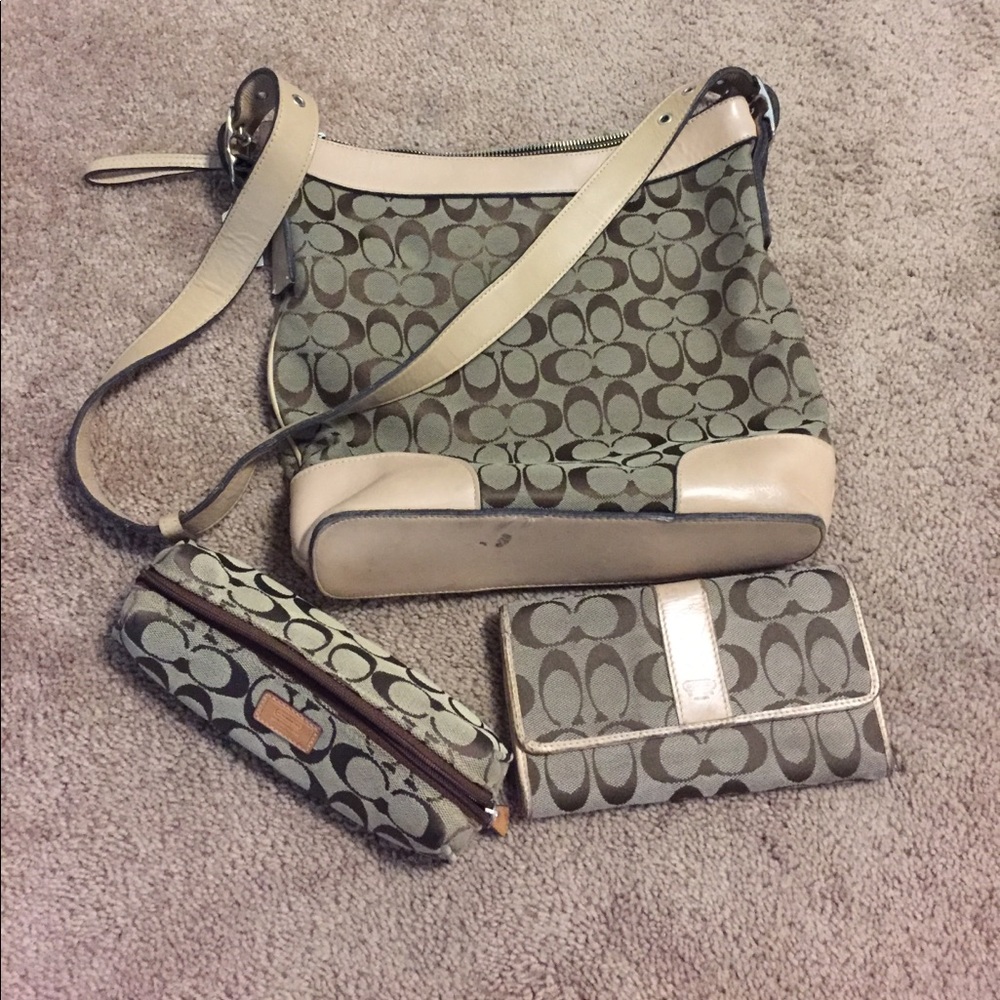 Coach pencil case, wallet and bag