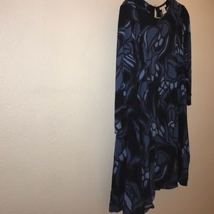 H&M Size 10 Long Sleeved Blue Dress