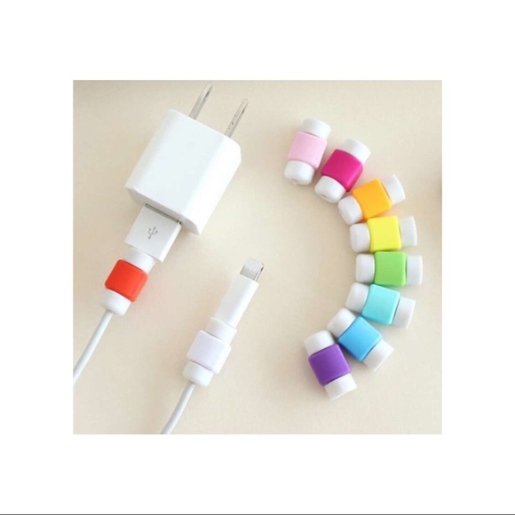 6pc Multicolored phone charger protector - Picture 1 of 1