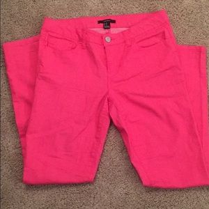 Hot pink jeans