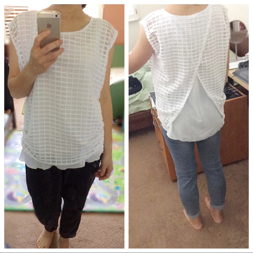 New Cute Layered Checkered Top