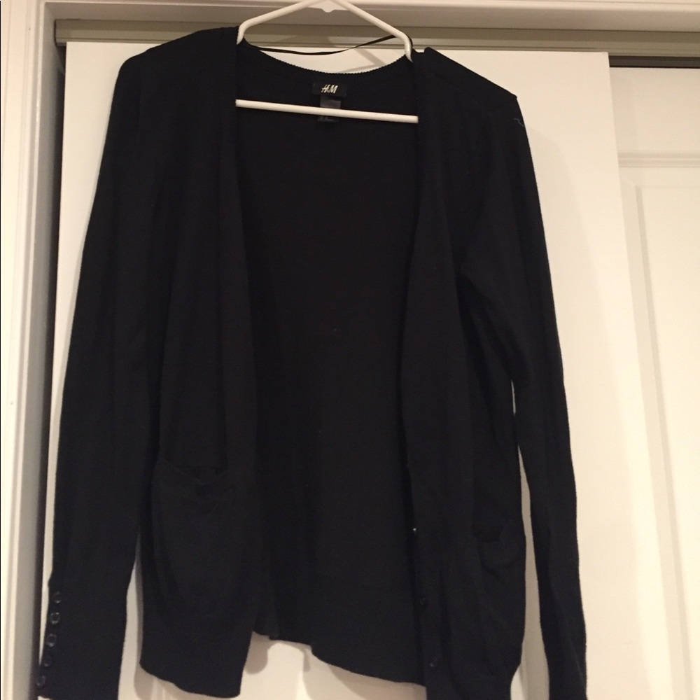 H&M button down black cardigan
