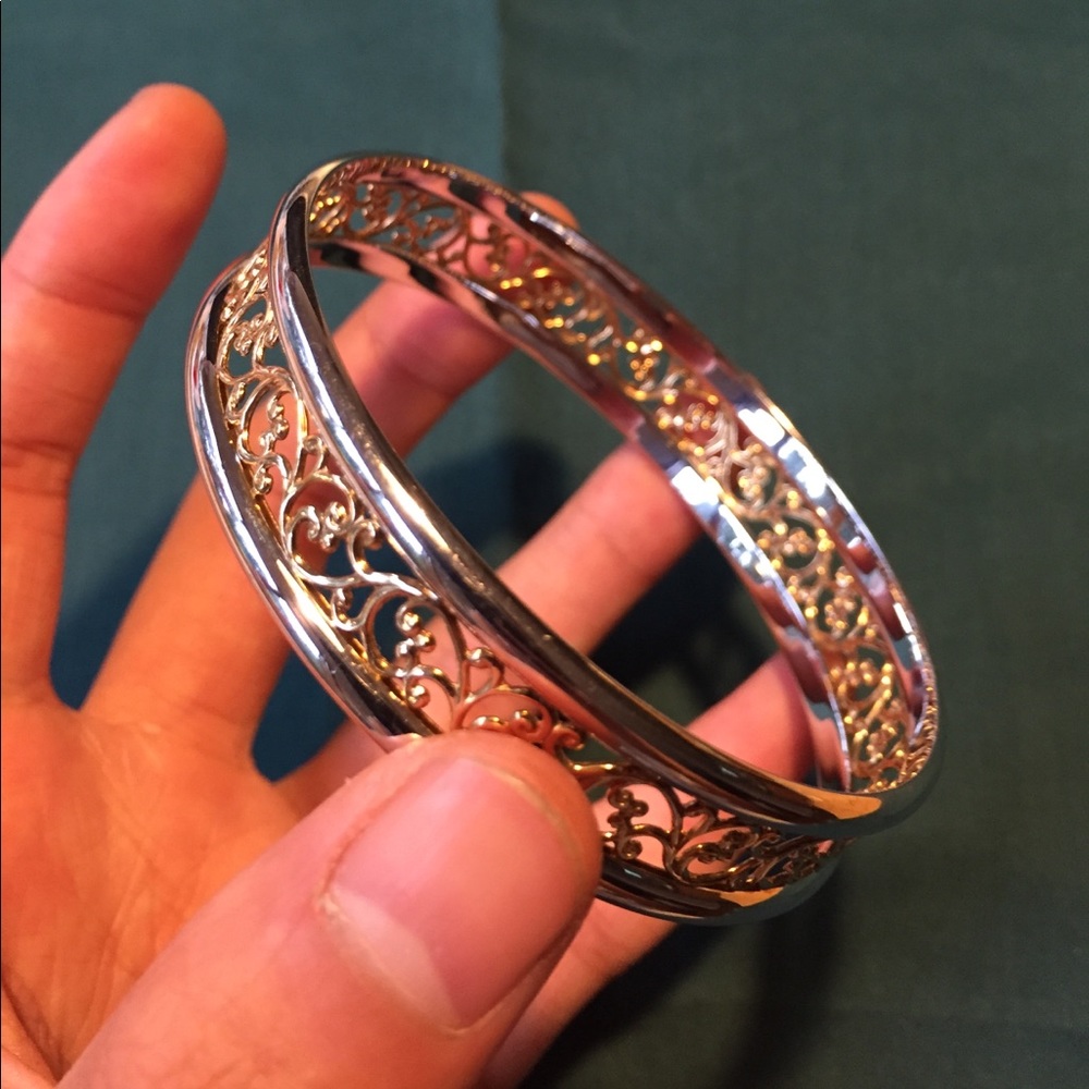 Sterling Silver Filigree Bangle Bracelet