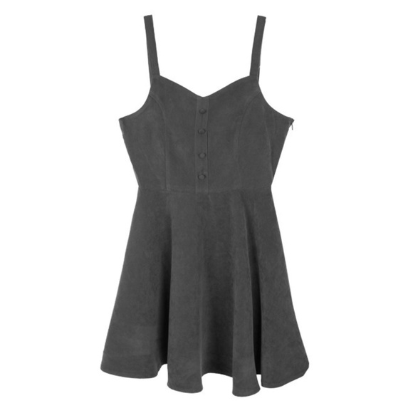 Charcoal Sleeveless Flared Dress - Picture 8 of 8