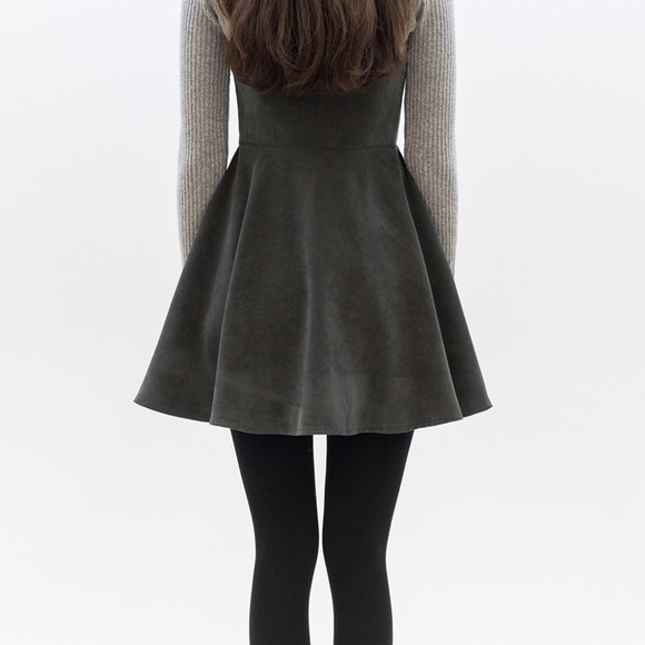 Charcoal Sleeveless Flared Dress - Picture 6 of 8