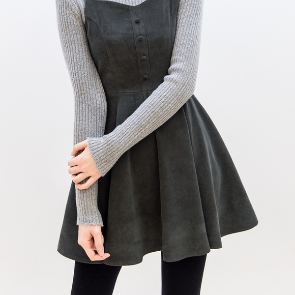 Charcoal Sleeveless Flared Dress - Picture 5 of 8