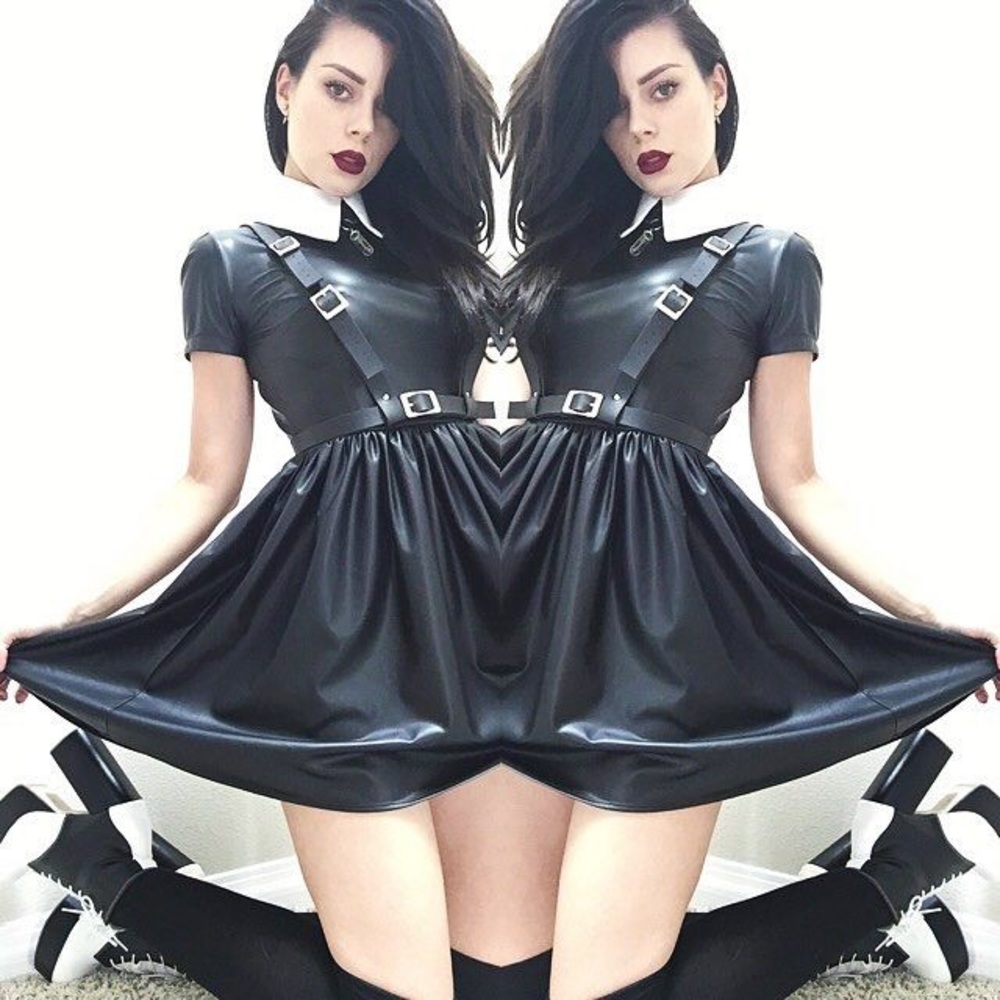ISO Deandri Harness Dress Skirts Goth Punk Fetish - Picture 2 of 8