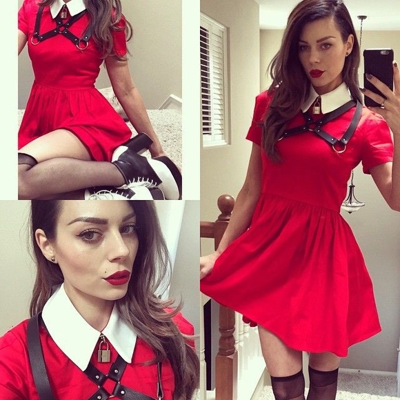 ISO Deandri Harness Dress Skirts Goth Punk Fetish - Picture 3 of 8