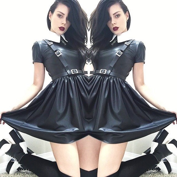 ISO Deandri Harness Dress Skirts Goth Punk Fetish - Picture 2 of 8